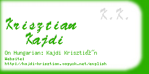 krisztian kajdi business card